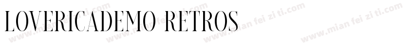 LovericaDEMO RetroS字体转换